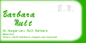 barbara mult business card